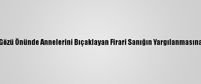 Çocuklarının Gözü Önünde Annelerini Bıçaklayan Firari Sanığın Yargılanmasına Devam Edildi