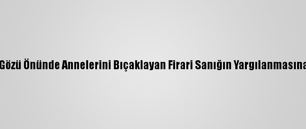 Çocuklarının Gözü Önünde Annelerini Bıçaklayan Firari Sanığın Yargılanmasına Devam Edildi
