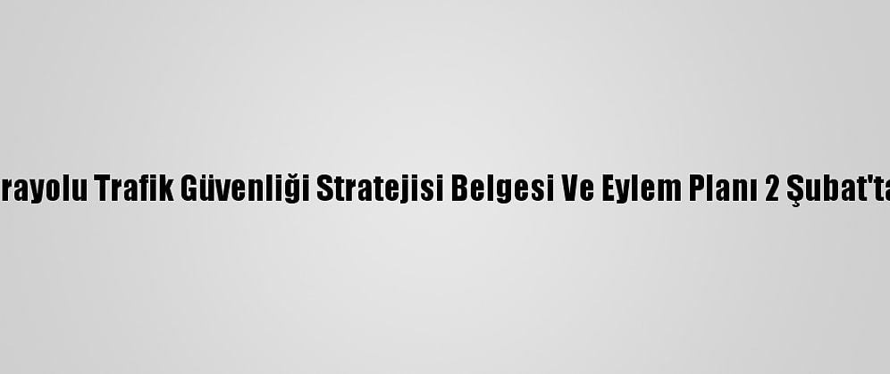2021-2030 Karayolu Trafik Güvenliği Stratejisi Belgesi Ve Eylem Planı 2 Şubat'ta Açıklanacak