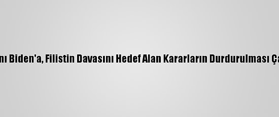 Hamas, ABD Başkanı Biden'a, Filistin Davasını Hedef Alan Kararların Durdurulması Çağrısında Bulundu