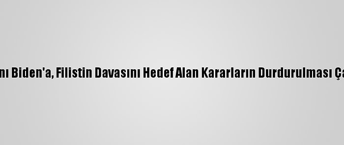 Hamas, ABD Başkanı Biden'a, Filistin Davasını Hedef Alan Kararların Durdurulması Çağrısında Bulundu