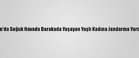 Giresun'da Soğuk Havada Barakada Yaşayan Yaşlı Kadına Jandarma Yardım Etti