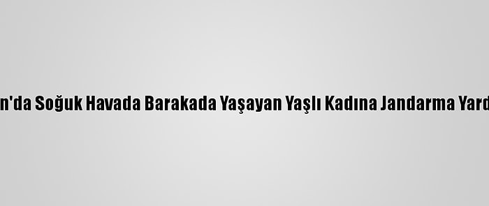 Giresun'da Soğuk Havada Barakada Yaşayan Yaşlı Kadına Jandarma Yardım Etti