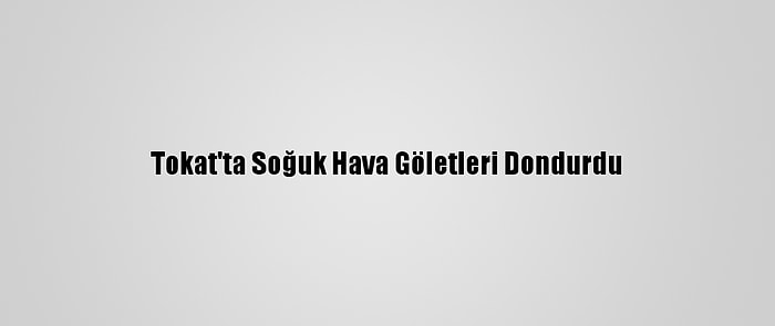 Tokat'ta Soğuk Hava Göletleri Dondurdu