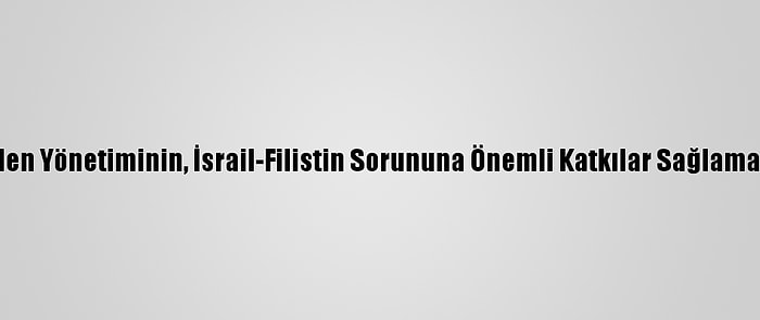 Endonezya: Biden Yönetiminin, İsrail-Filistin Sorununa Önemli Katkılar Sağlamasını Umuyoruz