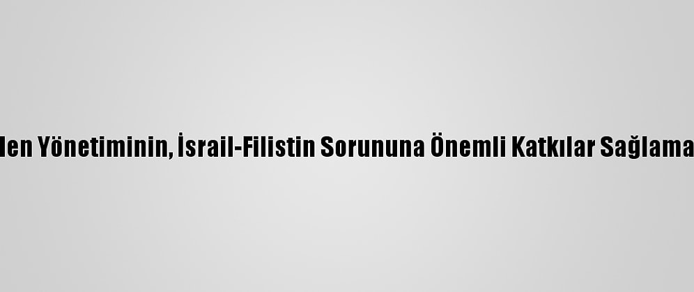 Endonezya: Biden Yönetiminin, İsrail-Filistin Sorununa Önemli Katkılar Sağlamasını Umuyoruz