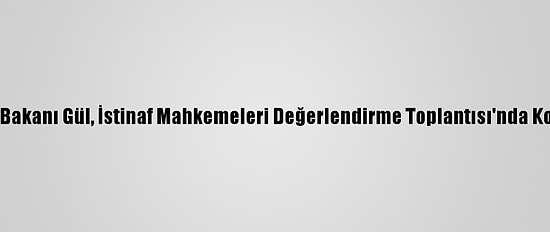 Adalet Bakanı Gül, İstinaf Mahkemeleri Değerlendirme Toplantısı'nda Konuştu: