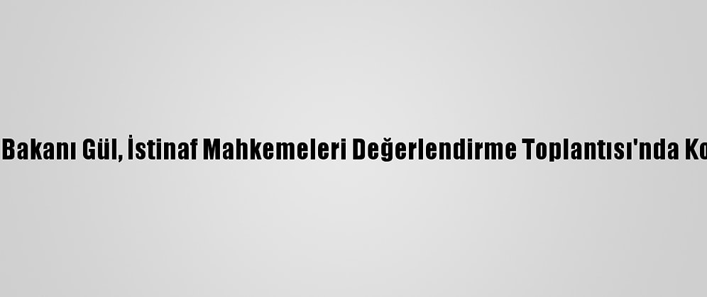 Adalet Bakanı Gül, İstinaf Mahkemeleri Değerlendirme Toplantısı'nda Konuştu:
