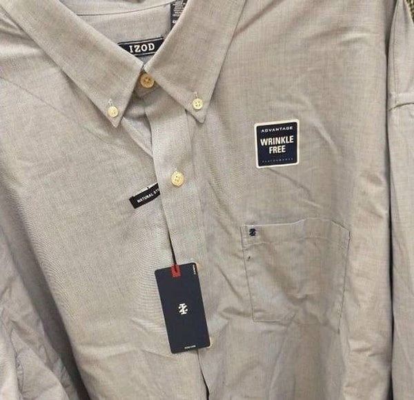 6. "Очень качественная немнущаяся рубашка, которая не потребует глажки. Да-да..."