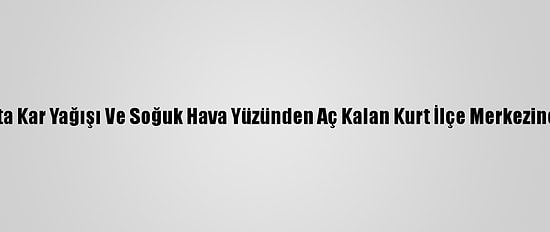 Kars'ta Kar Yağışı Ve Soğuk Hava Yüzünden Aç Kalan Kurt İlçe Merkezine İndi