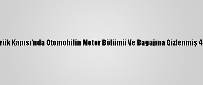 Akçakale Gümrük Kapısı'nda Otomobilin Motor Bölümü Ve Bagajına Gizlenmiş 4 Kuzu Bulundu