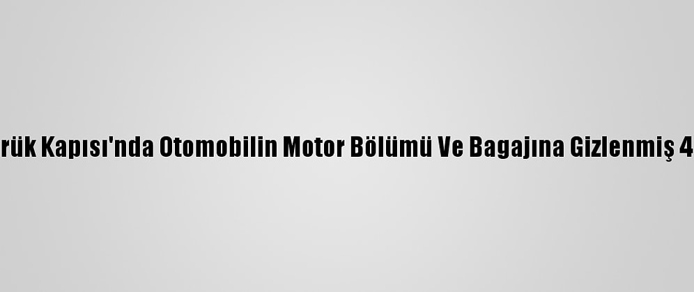 Akçakale Gümrük Kapısı'nda Otomobilin Motor Bölümü Ve Bagajına Gizlenmiş 4 Kuzu Bulundu