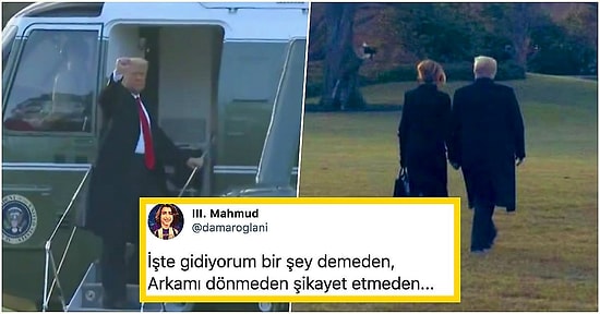Trump’ın Beyaz Saray’dan Ayrılışı Goygoycuların Eline Düştü, Birbirinden Komik Görüntüler Ortaya Çıktı