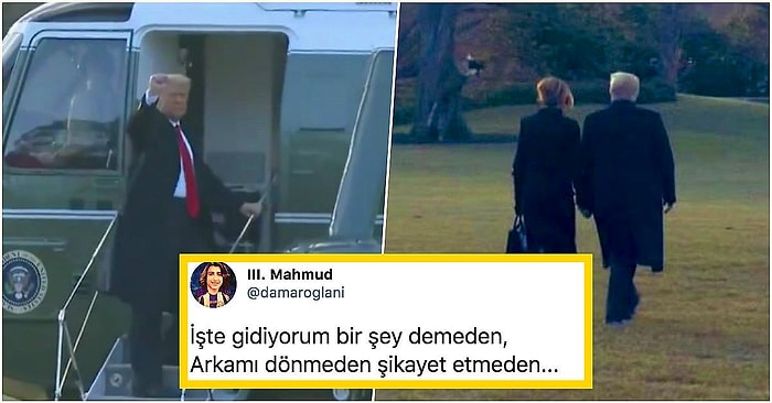 Trump’ın Beyaz Saray’dan Ayrılışı Goygoycuların Eline Düştü, Birbirinden Komik Görüntüler Ortaya Çıktı