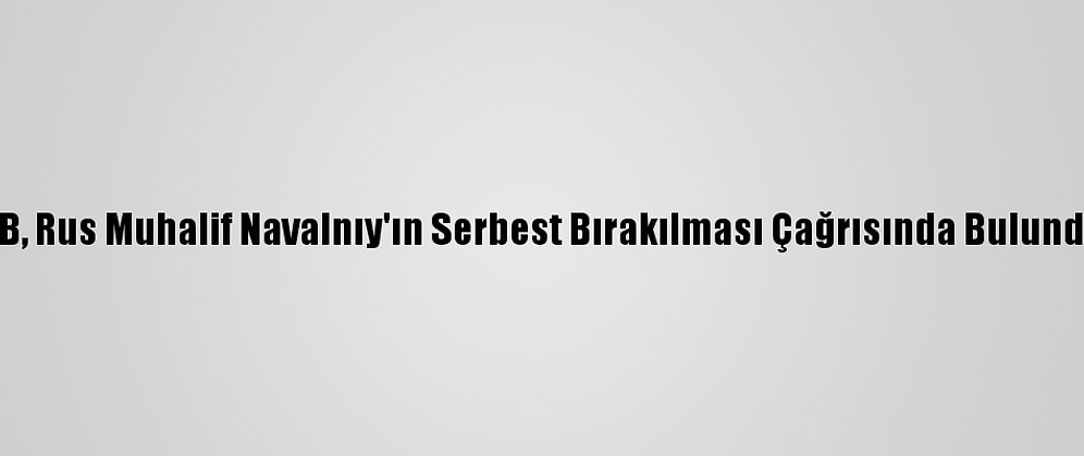 AB, Rus Muhalif Navalnıy'ın Serbest Bırakılması Çağrısında Bulundu