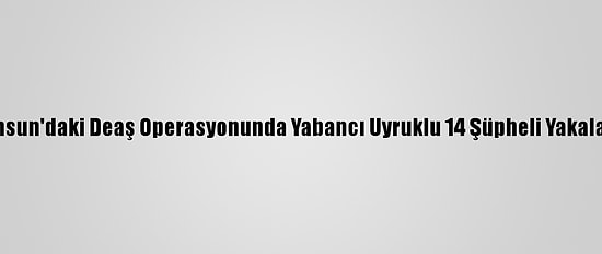 Samsun'daki Deaş Operasyonunda Yabancı Uyruklu 14 Şüpheli Yakalandı
