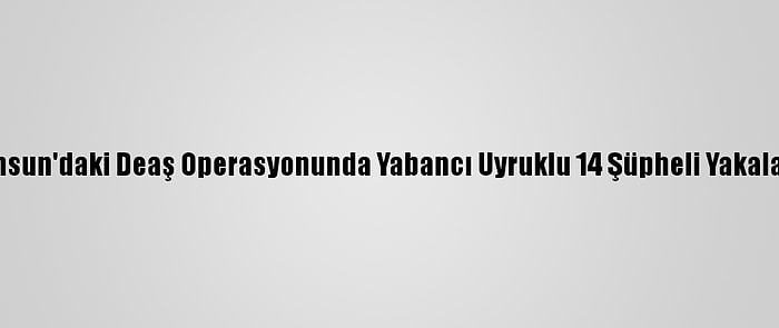 Samsun'daki Deaş Operasyonunda Yabancı Uyruklu 14 Şüpheli Yakalandı