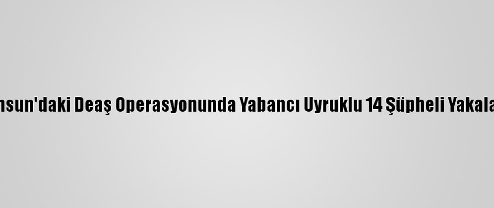 Samsun'daki Deaş Operasyonunda Yabancı Uyruklu 14 Şüpheli Yakalandı