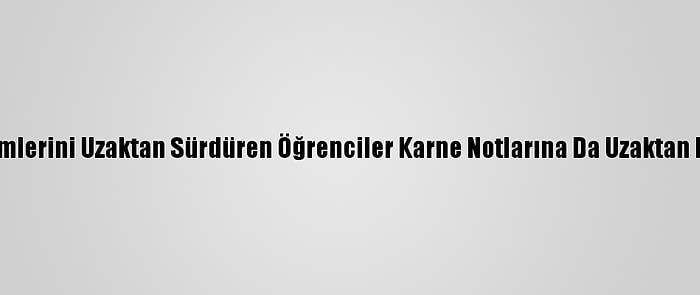 Eğitimlerini Uzaktan Sürdüren Öğrenciler Karne Notlarına Da Uzaktan Erişti