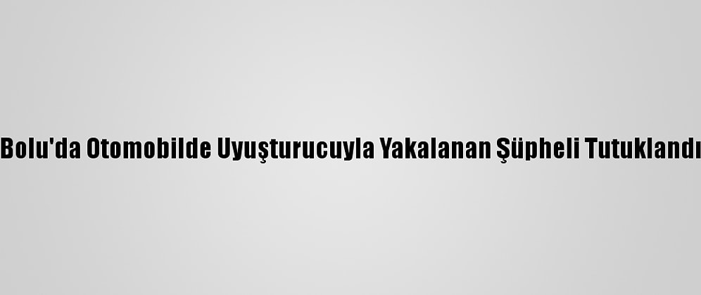 Bolu'da Otomobilde Uyuşturucuyla Yakalanan Şüpheli Tutuklandı