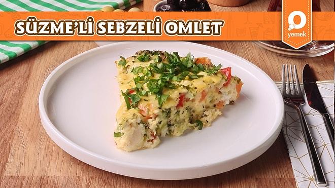 Kahvaltı Sofralarına Çok Yakışacak Süzme’li Sebzeli Omlet Nasıl Yapılır?