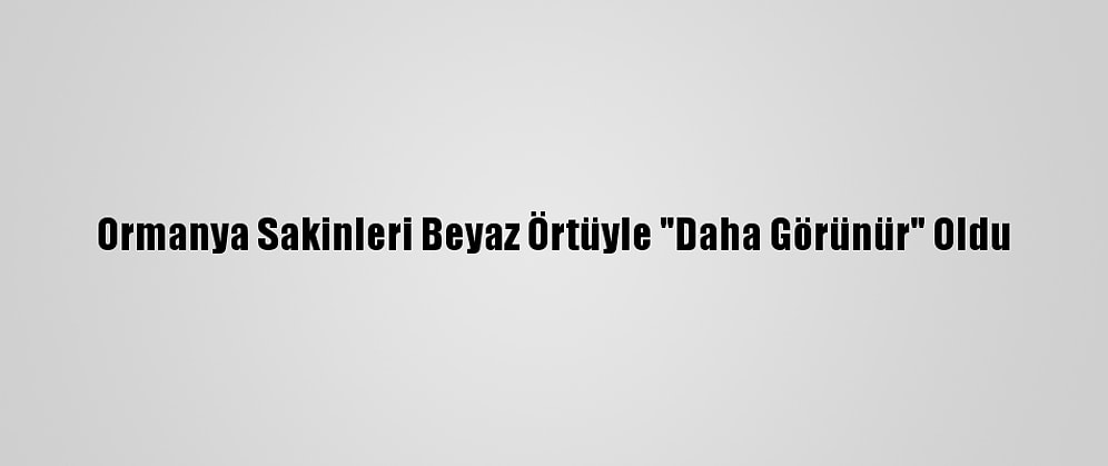 Ormanya Sakinleri Beyaz Örtüyle "Daha Görünür" Oldu