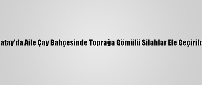 Hatay'da Aile Çay Bahçesinde Toprağa Gömülü Silahlar Ele Geçirildi