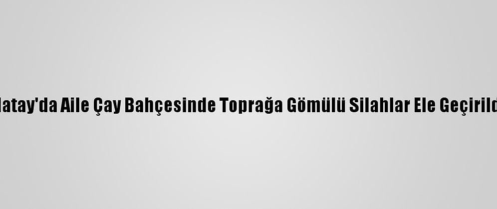 Hatay'da Aile Çay Bahçesinde Toprağa Gömülü Silahlar Ele Geçirildi