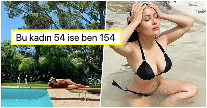 Alev Aldık 🔥 54 Yaşındaki Salma Hayek Sahilde Yoga Yaptığı Fotoğraflarıyla Görenleri Kıskançlıktan Çatlattı