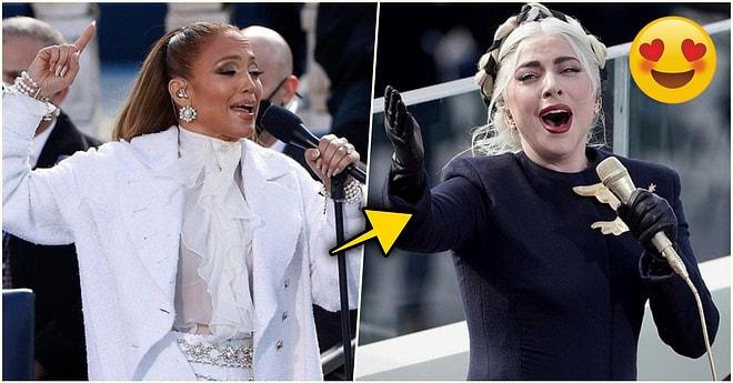 Lady Gaga ve Jennifer Lopez'in Giydikleri Kıyafetler Biden’ın Yemin Töreninde Damga Vurdu!