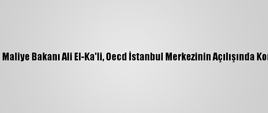 Tunus Maliye Bakanı Ali El-Ka'li, Oecd İstanbul Merkezinin Açılışında Konuştu: