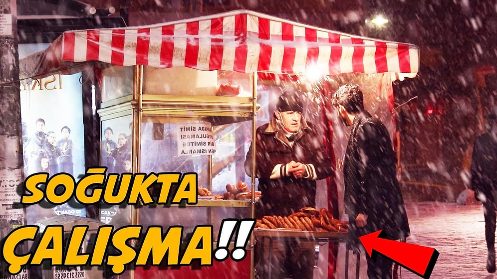 Buz Gibi Havada Ekmek Parası Kazanmaya Çalışan Simitçilerin Tüm Tezgahını Satın Alan YouTuber
