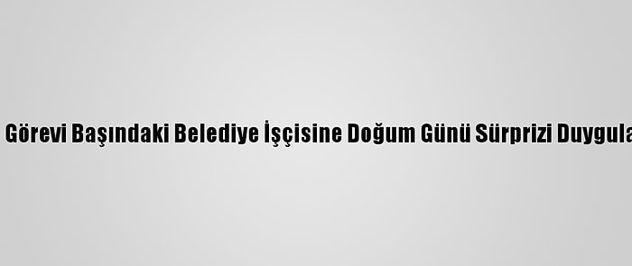 Van'da Görevi Başındaki Belediye İşçisine Doğum Günü Sürprizi Duygulandırdı