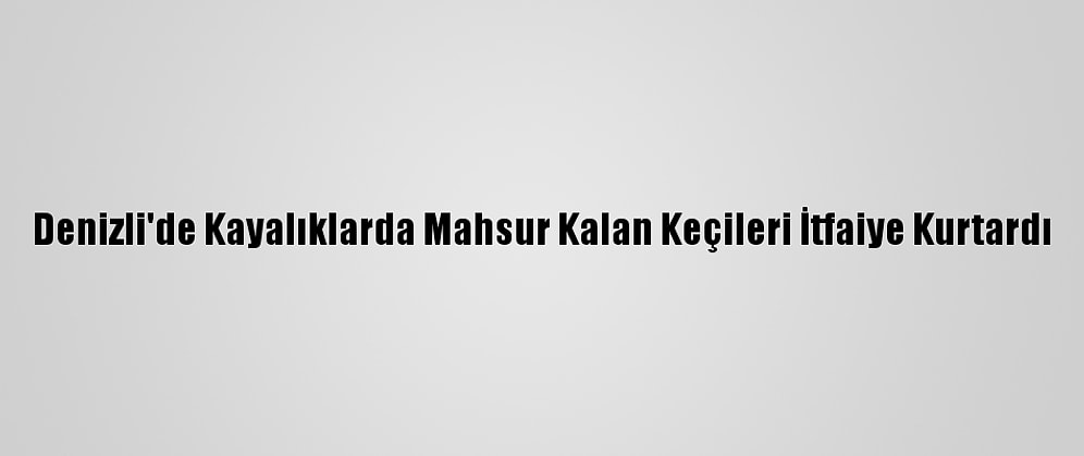 Denizli'de Kayalıklarda Mahsur Kalan Keçileri İtfaiye Kurtardı