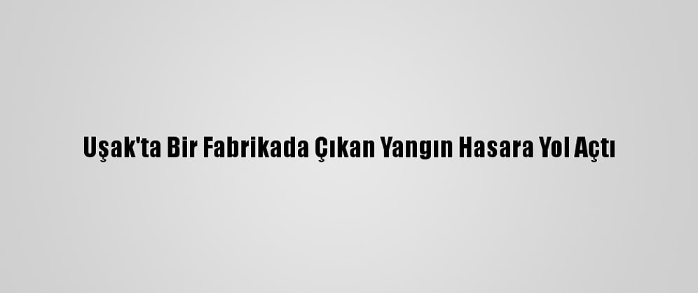 Uşak'ta Bir Fabrikada Çıkan Yangın Hasara Yol Açtı