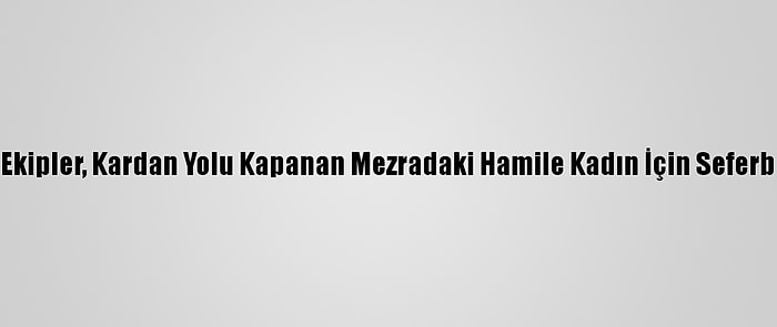 Siirt'te Ekipler, Kardan Yolu Kapanan Mezradaki Hamile Kadın İçin Seferber Oldu