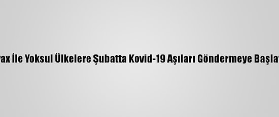 Dsö: Covax İle Yoksul Ülkelere Şubatta Kovid-19 Aşıları Göndermeye Başlayabiliriz