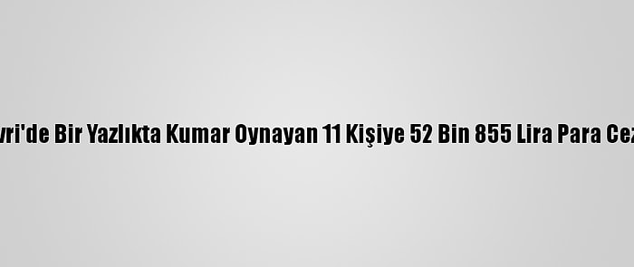 Silivri'de Bir Yazlıkta Kumar Oynayan 11 Kişiye 52 Bin 855 Lira Para Cezası