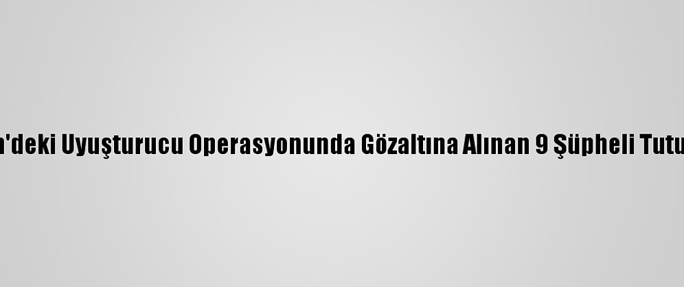 Mardin'deki Uyuşturucu Operasyonunda Gözaltına Alınan 9 Şüpheli Tutuklandı