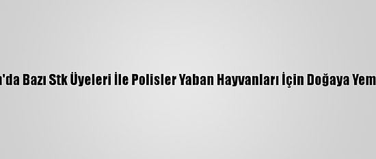 Batman'da Bazı Stk Üyeleri İle Polisler Yaban Hayvanları İçin Doğaya Yem Bıraktı