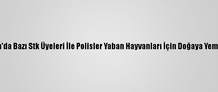 Batman'da Bazı Stk Üyeleri İle Polisler Yaban Hayvanları İçin Doğaya Yem Bıraktı