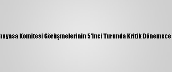 Suriye Anayasa Komitesi Görüşmelerinin 5'İnci Turunda Kritik Dönemece Giriliyor