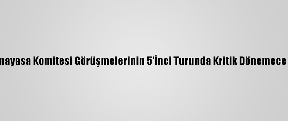 Suriye Anayasa Komitesi Görüşmelerinin 5'İnci Turunda Kritik Dönemece Giriliyor