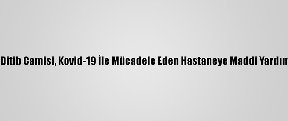 Almanya'da Ditib Camisi, Kovid-19 İle Mücadele Eden Hastaneye Maddi Yardımda Bulundu