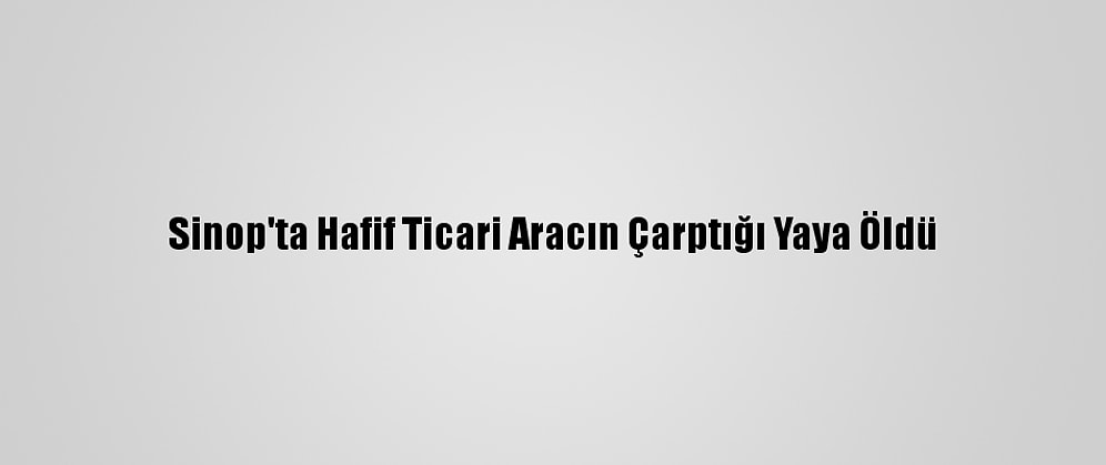 Sinop'ta Hafif Ticari Aracın Çarptığı Yaya Öldü