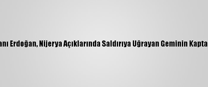 Cumhurbaşkanı Erdoğan, Nijerya Açıklarında Saldırıya Uğrayan Geminin Kaptanıyla Görüştü