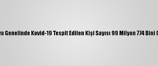 Dünya Genelinde Kovid-19 Tespit Edilen Kişi Sayısı 99 Milyon 774 Bini Geçti