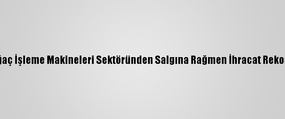 Ağaç İşleme Makineleri Sektöründen Salgına Rağmen İhracat Rekoru