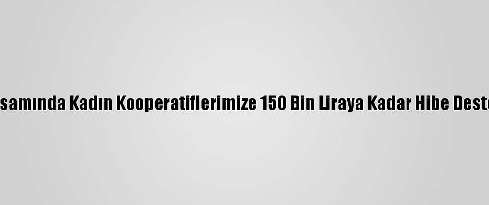 Bakan Pekcan: "Koop-Des Kapsamında Kadın Kooperatiflerimize 150 Bin Liraya Kadar Hibe Desteği 2021'De De Devam Edecek"