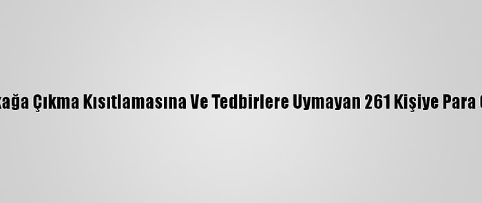 Denizli'de Sokağa Çıkma Kısıtlamasına Ve Tedbirlere Uymayan 261 Kişiye Para Cezası Kesildi